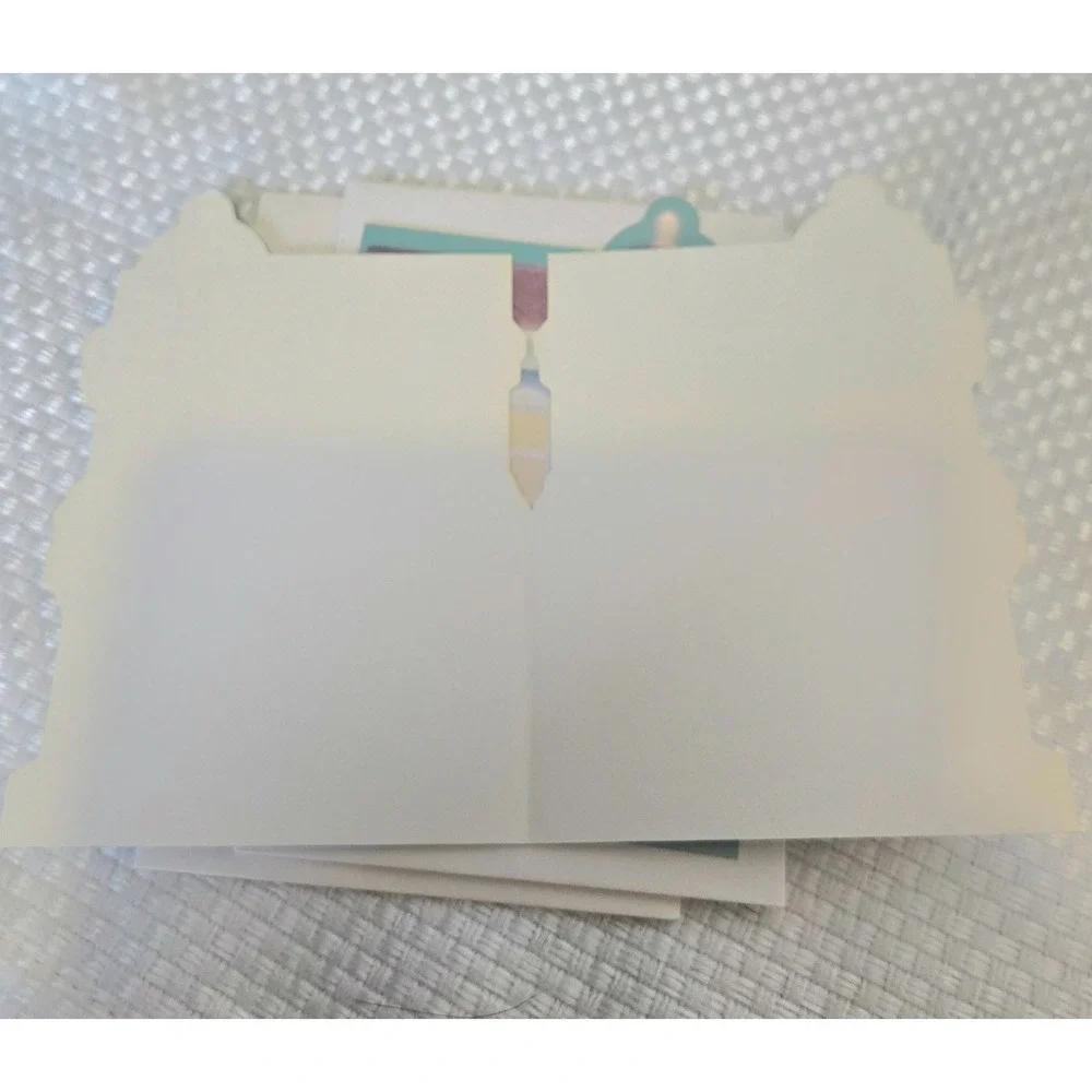 Hallmark 85th Anniversary Tin 1910 Card Shop 4 Shaped Note Cards Envelopes 03429